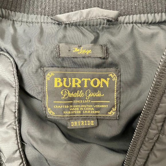 Burton Mallet Quilted Jacket, Black, Size XS/S (Youth L) - Picture 7 of 9